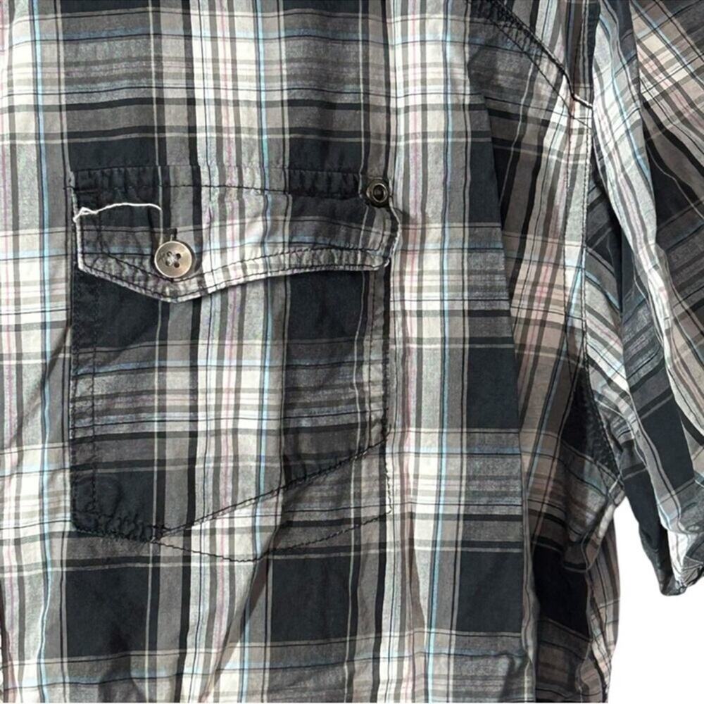 Marc Ecko Deadly Threads Plaid Button-Up Shirt Xx… - image 6